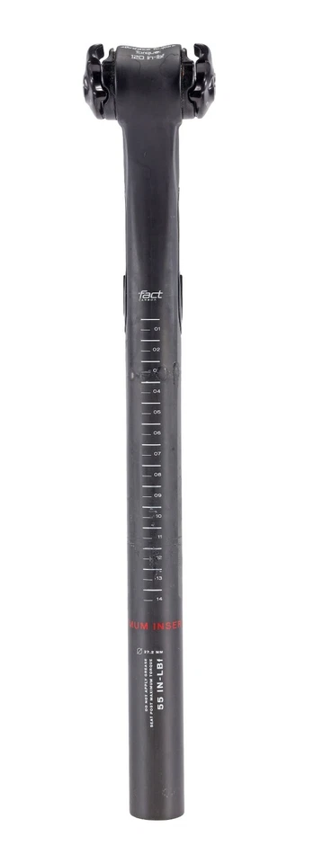 Tija de sillín de bicicleta de carretera de carbono Specialized FACT 27,2 x 350 mm 25 mm SB Zertz Gravel CX Foto 3 de 4