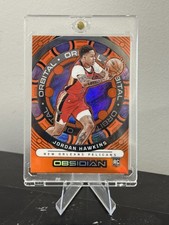 2023-24 Panini Obsidian - Orbital Jordan Hawkins #24 Electric Etch Orange Flood