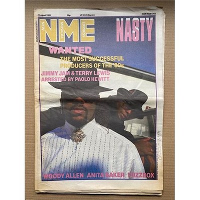 JIMMY JAM + TERRY LEWIS NME MAGAZINE AUG 2 1986 JJ AND TL COVER AND MORE INSIDE 