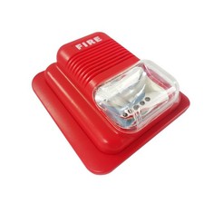 12/24V DC Wired Audible and Visual Siren with LED Strobe Light and Speaker 105dB