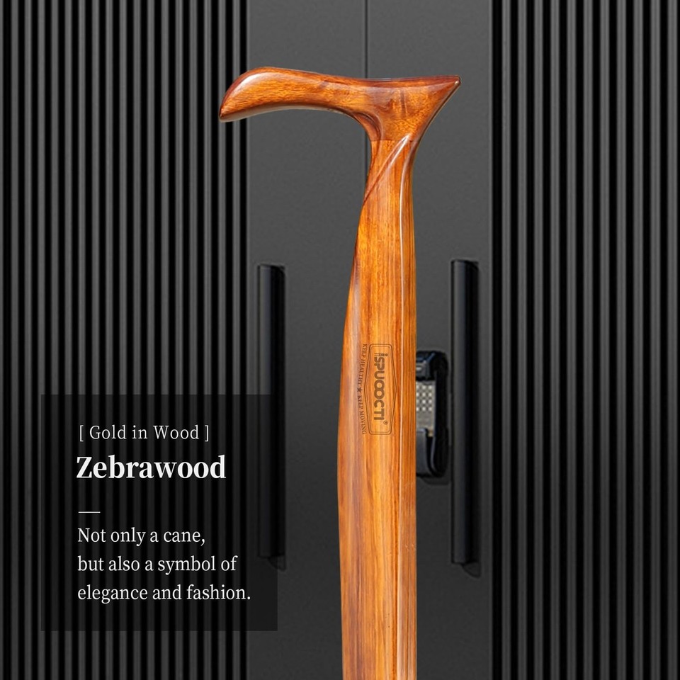 Loading Capacity Sign Solid Wooden Cane 500 lb Load Capacity Stylish Walking Cane b-zebrawood ...