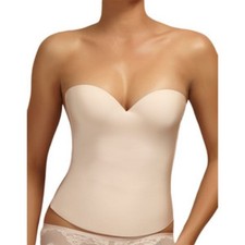NEW Jezebel Bustier 38B Essential Seamless Strapless Bra 7643 White 109646