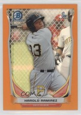 2014 Bowman Chrome Prospects Orange Refractor 24/25 Harold Ramirez #BCP77 2d9