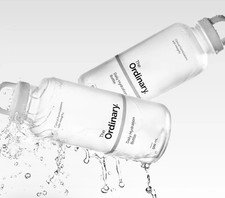 The ORDINARY Daily Hydration Water Bottle 500 mL Glass Clear/White Screw Cap