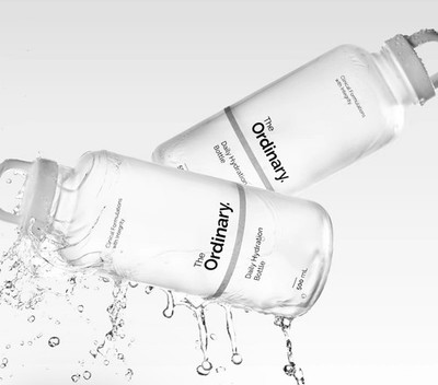 The ORDINARY Daily Hydration Water Bottle 500 mL Glass Unique Exclusive Only 1