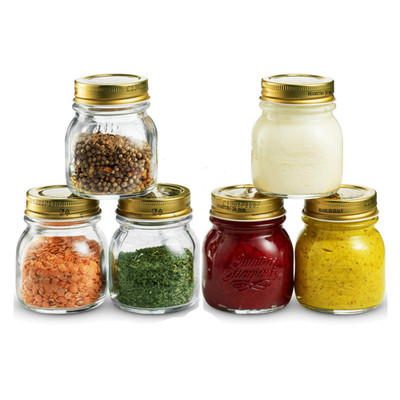 Bormioli Rocco Quattro Stagioni 5 Oz Wide Mouth Airtight Glass Jars, Set of 6