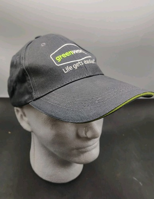 #ad Greenworks Tools Green Crew Gray Lawn Mower Promo Strapback Baseball Hat Cap $11.99