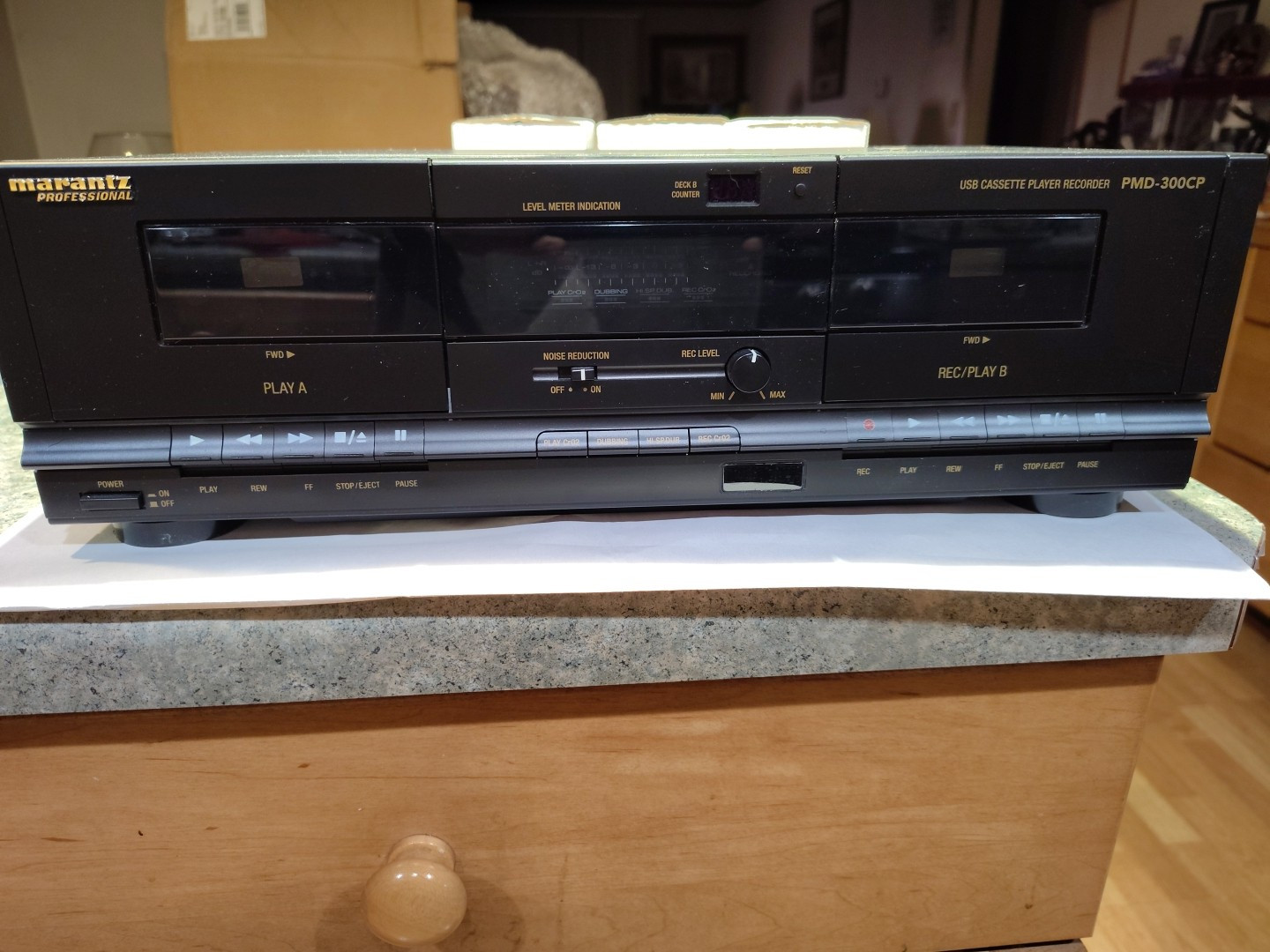 Marantz Professional PMD-300CP Dual Cassette Player Recorder w/USB Tested Works!