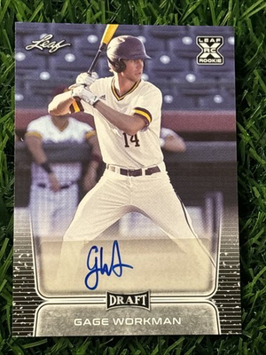 #ad #ad 2020 Leaf Draft Auto Gage Workman #BA GW1 Auto Arizona State Detroit Tigers $3.46