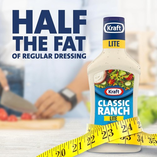 Ranch Lite Salad Dressing 16 Fl Oz Reduced Fat Classic Flavorful Topping - Picture 10 of 11