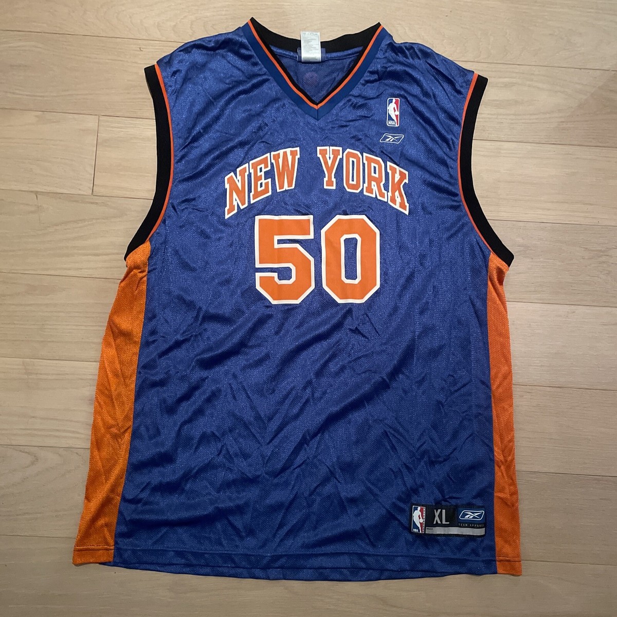Mike Sweetney Reebok Authentic New York Knicks Jersey 50 Mens XL