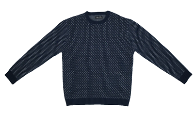 Line of Trade Blue Double Birdseye Bergen Jacquard Knit Sweater