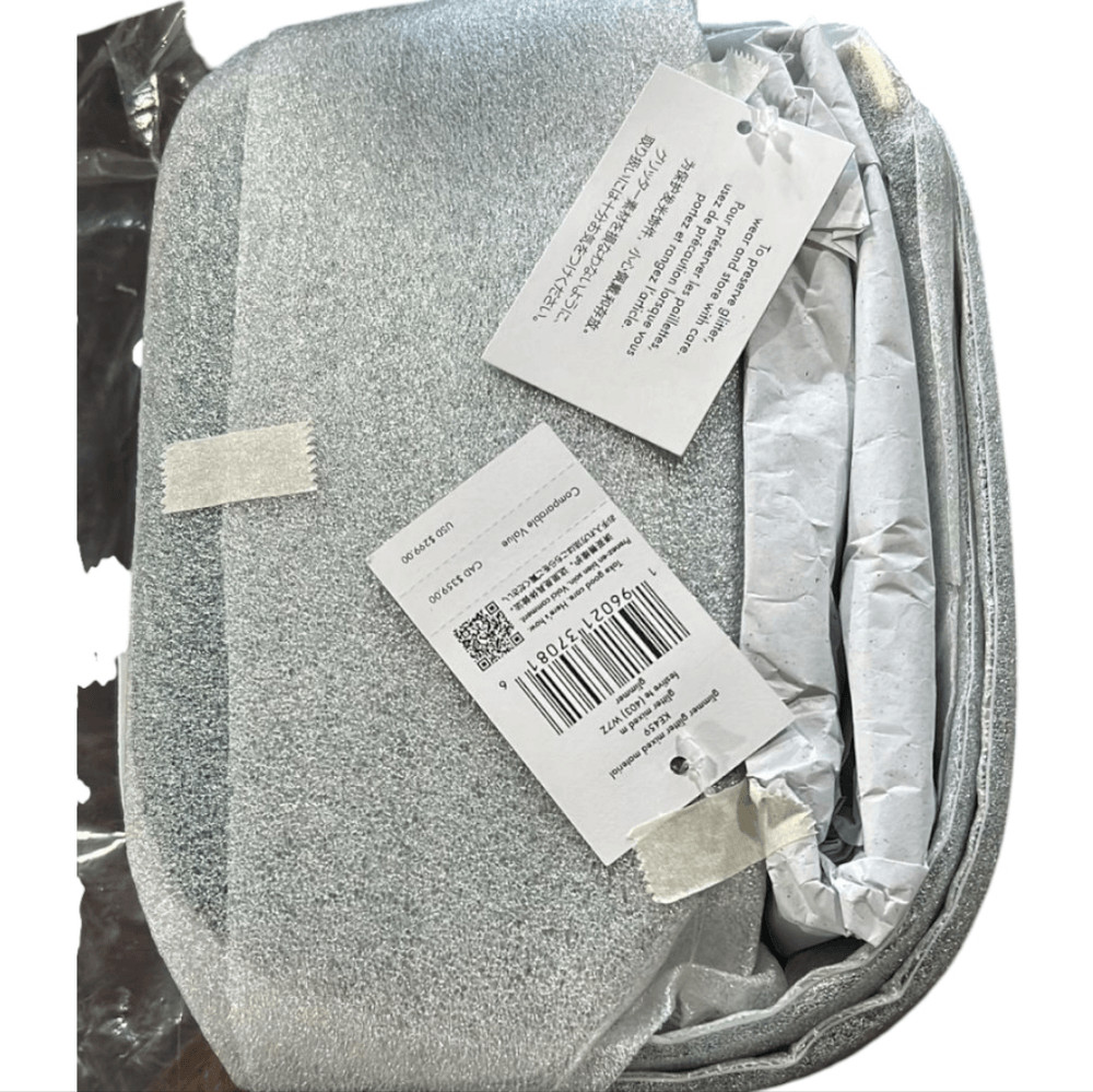 Kate Spade NWT Glimmer Oval Camera Bag Crossbody Teal Glitter Shimmer thumbnail 4