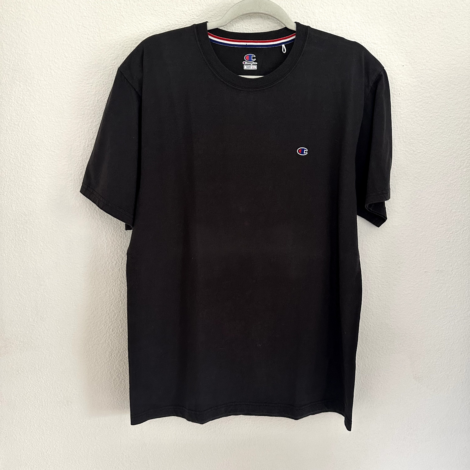Champion Solid Black Basic Short Sleeve T-shirt -… - image 1
