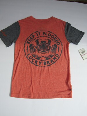 Lucky Brand Boy 6 Short Sleeve Car Theme Graphic T-Shirt ''Keep it Floored'' 