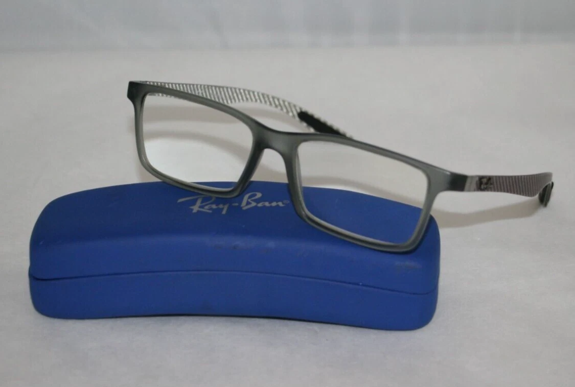 Ray Ban RB8901 5244 55 17 145 Rectangle Unisex Eyeglasses Gray Case *Frame Only*