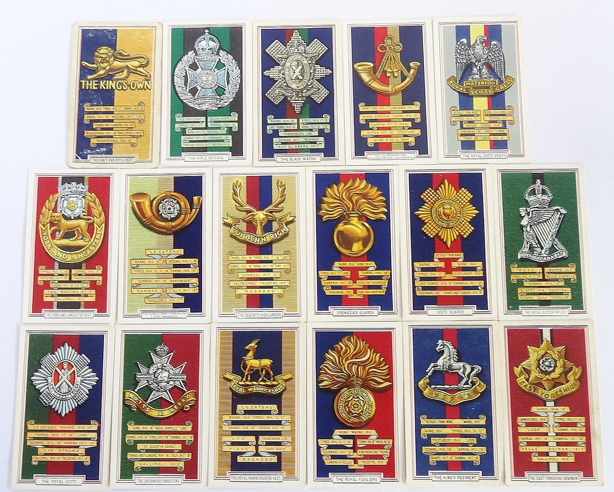 Cigarette Cards Gallaher Ltd Army Badges 1939 17/48 Mostly Very Good Cond  714