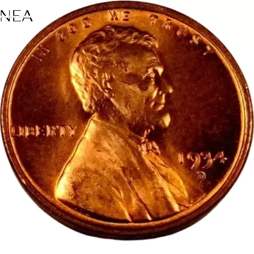 1934-D Lincoln Wheat Penny Cent ~ Gem BU (red) ~~ Better Date!