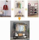 Commercial Garment Rack Heavy Duty Clothing Shelf Clothes Rack Closet ...