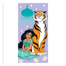 Disney Aladdin Princess Jasmine Bath Pool Beach Towel, 27 in x 54 in NEW