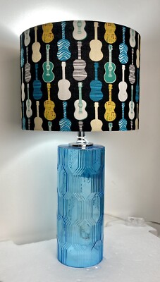 Funky Blue Table Lamp/Handmade Guitar Lampshade UK
