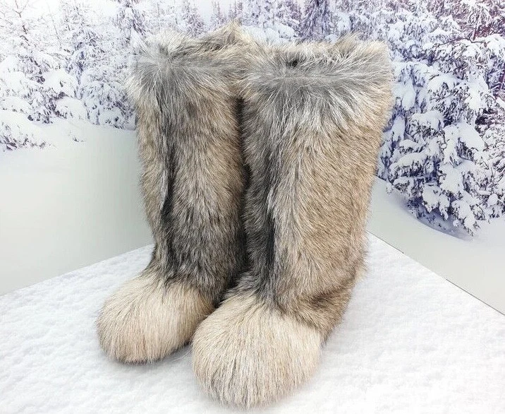 Choose own color goat fur winter boots CUSTOM Viking snow boots Men mukluks
Opens in a new window or