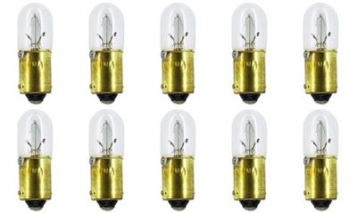10x 1815 Miniature Light Bulb Gauge Cluster Instrument Panel 12v T-3.25 BA9S Lot