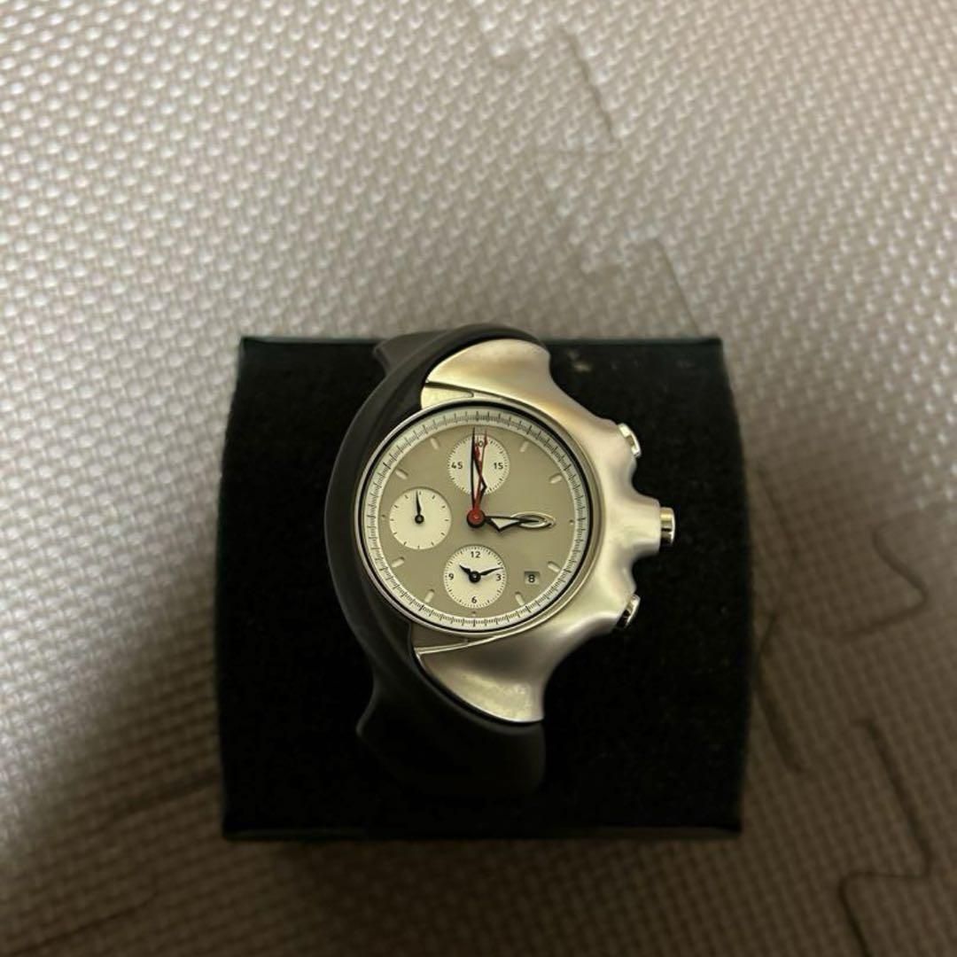 Oakley Detonator Chronograph Quartz Wristwatch White Dial Black 