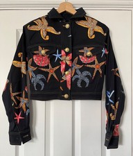 Gianni Versace 1990s Seashell And Starfish Print Denim Jacket