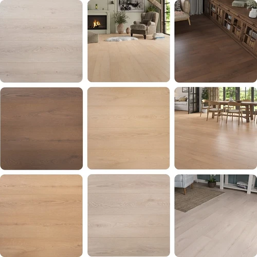 Laminate Flooring Plank Style Luxury Water Resistant Click Fit Oak Wood Flooring
