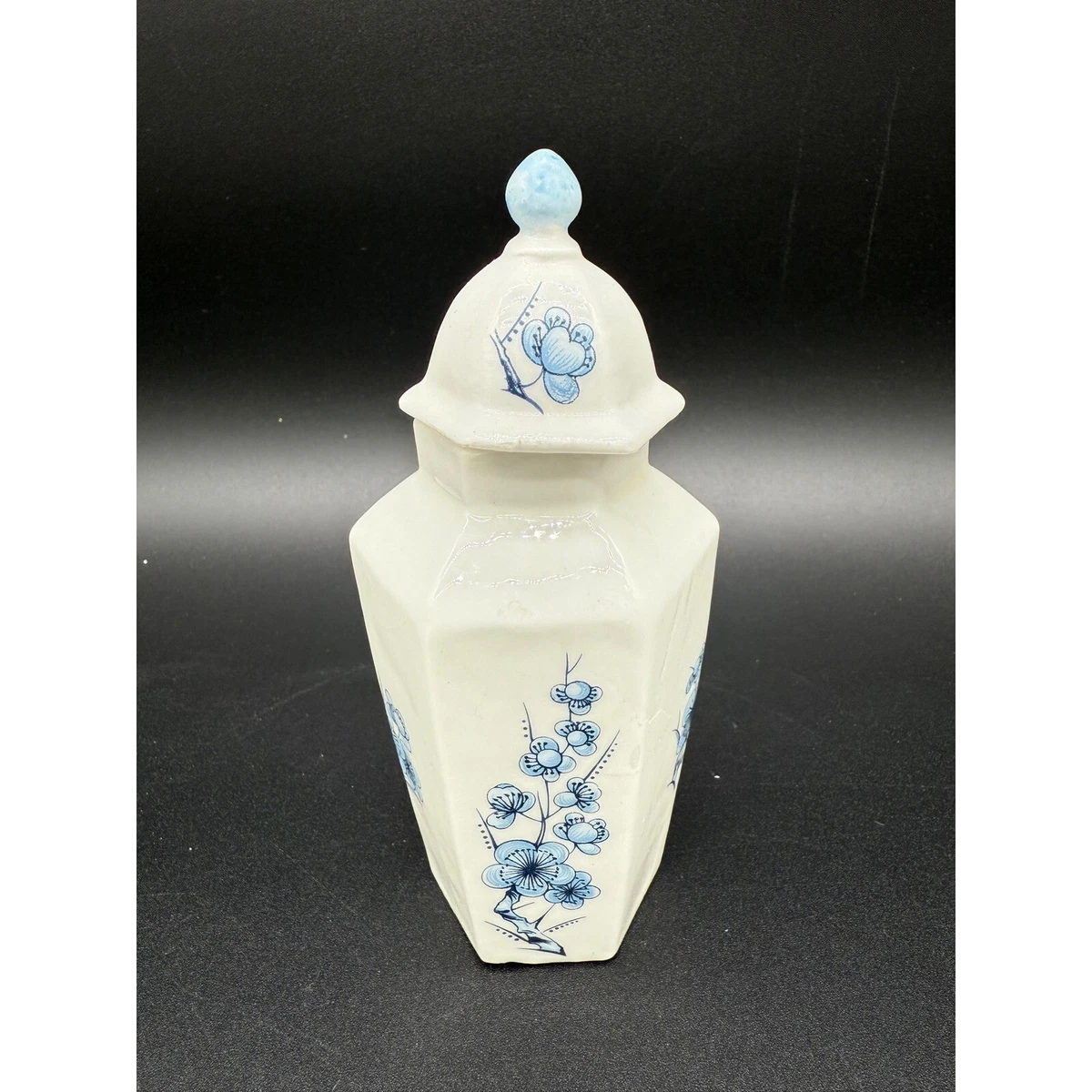 蓝色六角花瓶| eBay