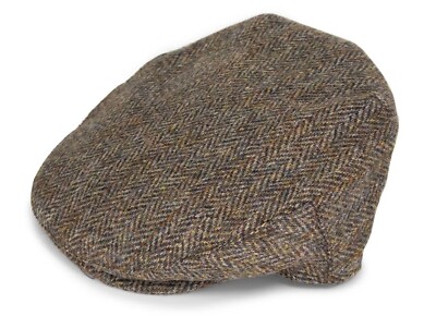 Denton Harris Tweed Flatcap Wolle Zeitungsjungenmütze Dutt Cap 8 Farben 4 Größen