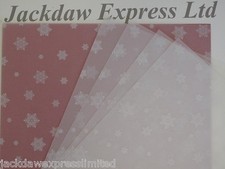 25 x A4 100gsm Printed Translucent Vellum Paper - White Snowflakes AM518