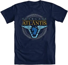 Stargate Atlantis Patch Movie Series Pegasus Badge Unisex T-Shirt