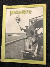 1922 SEPT. 10 MOTOR BOAT MAGAZINE  ED VOL XIX NO. 17-HAMILTON REGATTA HYDROPLANE