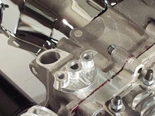 VW bug fuel pump block-off & GASKET w/ breather boss air cooled fuel pump block