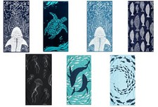 Strandtuch Badetuch schnelltrocknend modernes Design Baumwolle Frottee Velours
