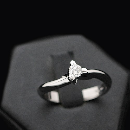 SALVINI SOLITARIO ORO BIANCO 18KT BRILLANTE 0.25 CT SCATOLA E GARANZIA - Foto 6 di 10