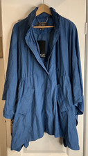 Badgley Mischka Light-weight Hooded Coat Blue Rain Jacket Size Xs/s/m Poncho