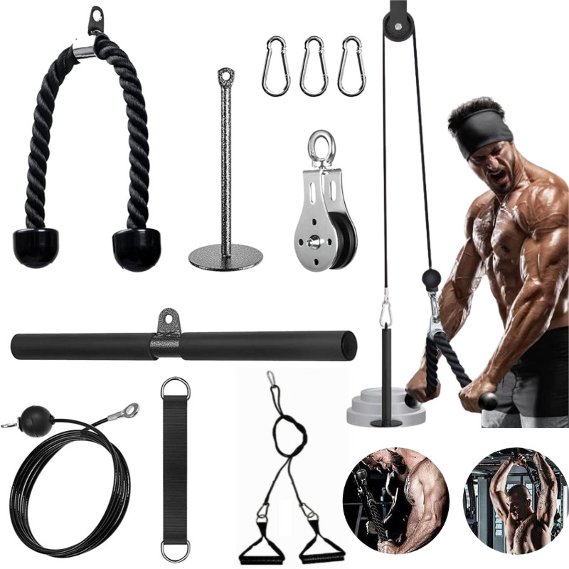 Fitness Pulley Kabelzug Seilzug Maschinenbefestigung Fitnessgerät Gym Trizepssei
