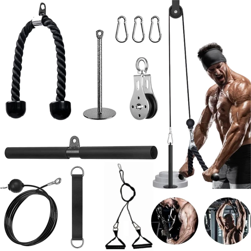 Fitness Pulley Kabelzug Seilzug Maschinenbefestigung Fitnessgerät Gym Trizepssei