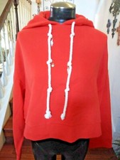 Zara Hoodie Women's Pullover Orange Sweatshirt Hoodie NWT 39 Cotton Medium