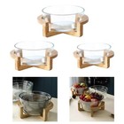 Salatschüssel Kuchenschale Holzbasis Dessertschale für