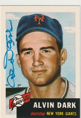 #ad Al Alvin Dark signed 2002 Topps Archives card autograph New York Giants Mint $11.54