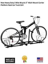 New Heavy Duty 2 Bike Bicycle 2" Hitch Mount Carrier Platform Rack Car Truck SUV