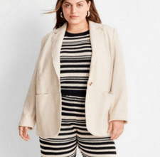 Future Collective Women's Cream Blazer Size 1x