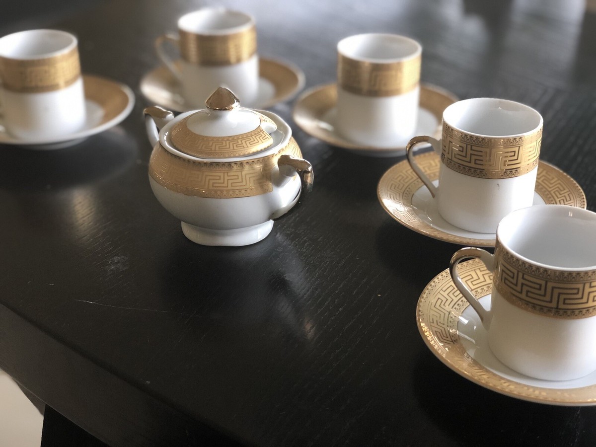 5 Royal Café Huahai Chaozhou Demitasse Espresso Cup Saucer Sugar