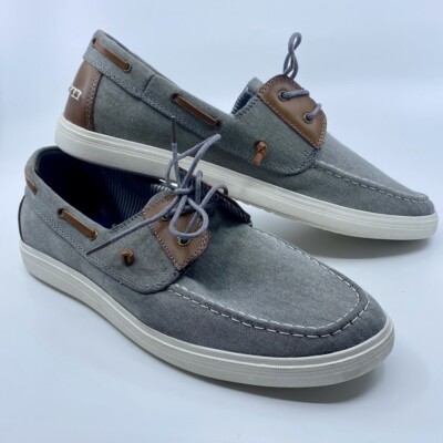 Globalwin Mens Size Boat Shoes M1803-1 Lace Up Textile Loafers Leather 