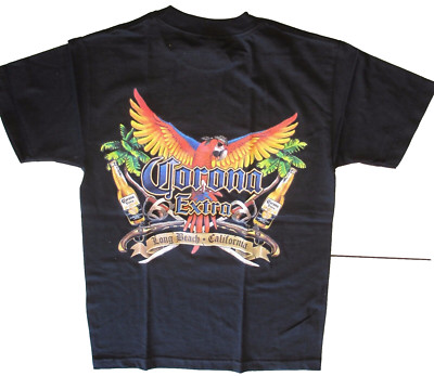 Corona Long Beach California T-Shirt Parrot 32'' Chest Small Unisex USA Print 