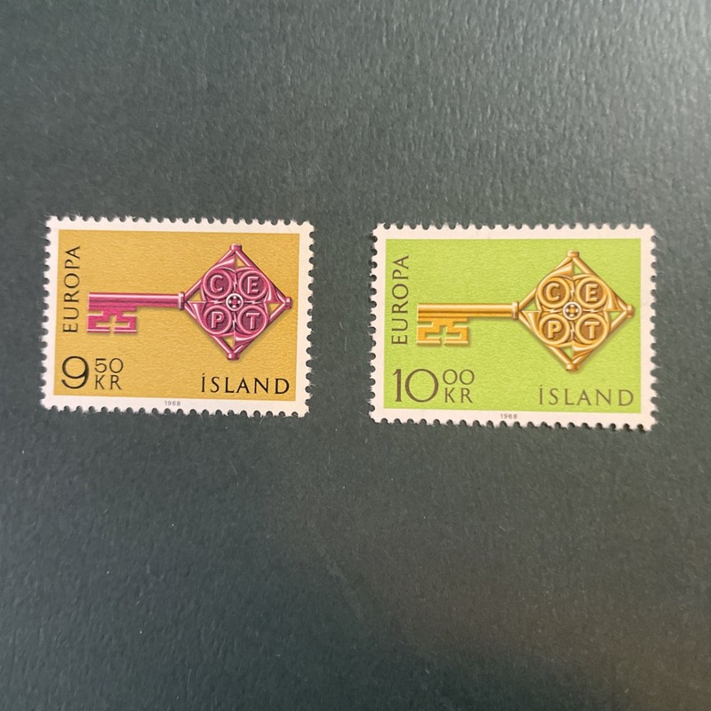 Iceland Stamp 1968 Europa Scott 395-396 MNH 